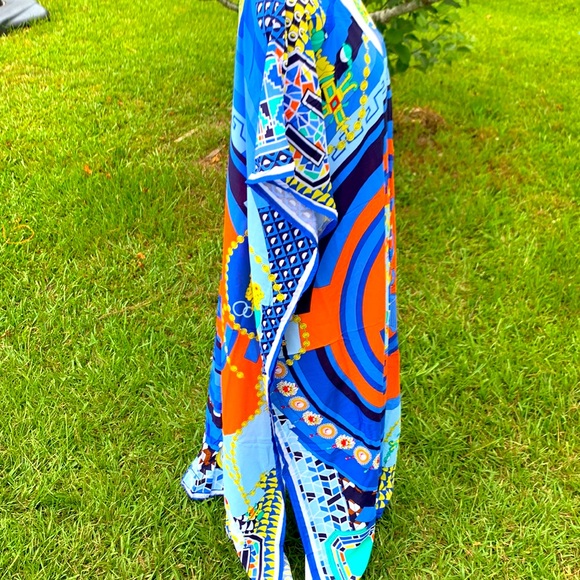 Colorful Kaftan Beach Cover Up Dress - Picture 3 of 14